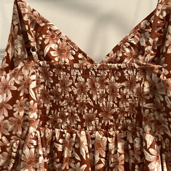 Gap brown and white floral cotton sundress, size Medium - Picture 4 of 6